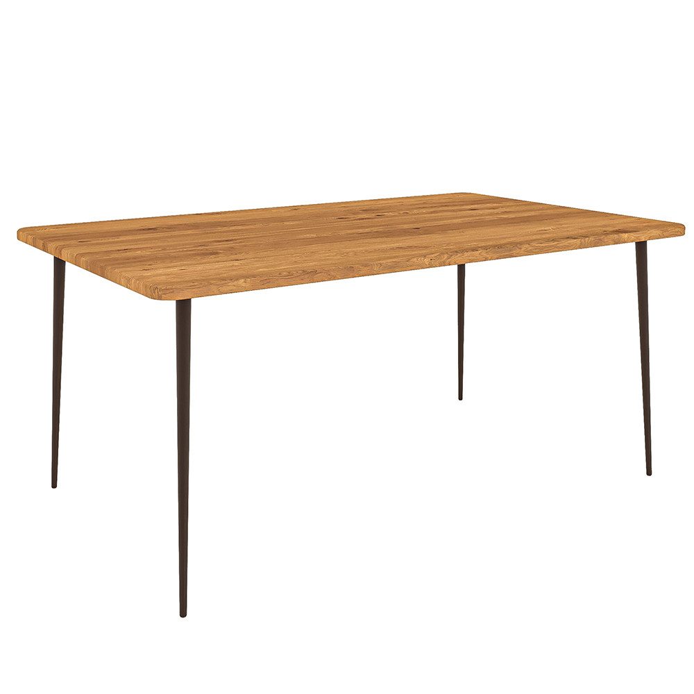 Lomadox Esstisch KABALA-165, 90x120 cm, Wildeiche massiv geölt, modern