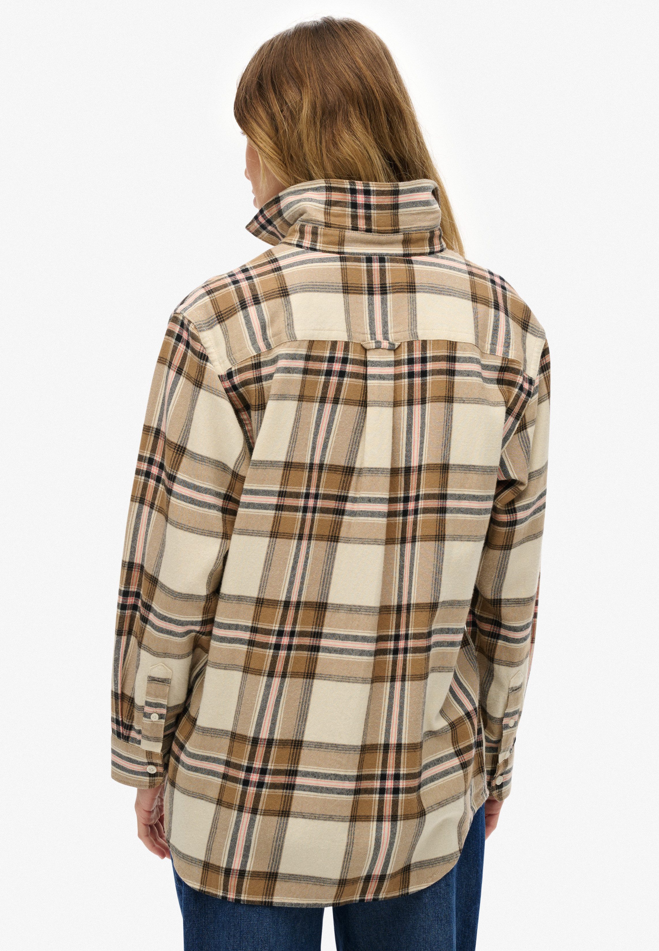 Superdry Karobluse CHECK FLANNEL BOYFRIEND SHIRT günstig online kaufen