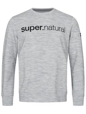 SUPER.NATURAL Sweatshirt Merino Sweatshirt M SIGNATURE CREW pflegeleichter Merino-Materialmix