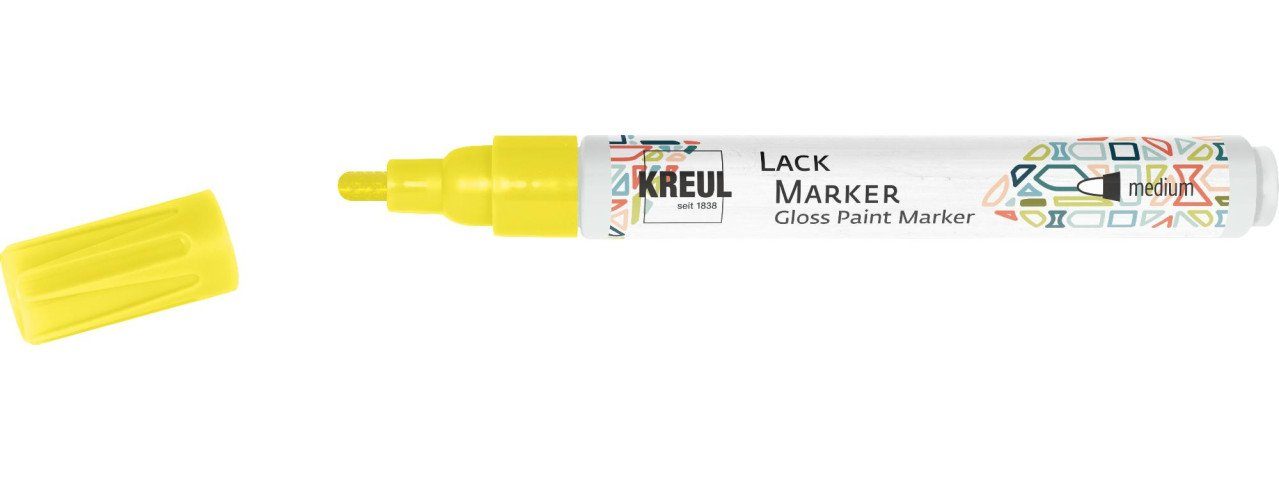 Kreul Künstlerstift Kreul Lack Marker medium neon-gelb, 2-4 mm