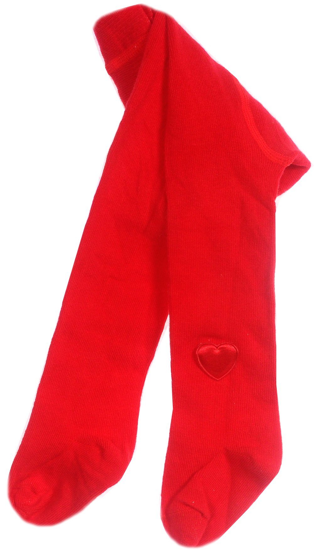 La Bortini Strumpfhose Baby Strumpfhose in Rot 44 50 56 62 68 74 80 86 92 98 104 elastisch, mit Herzen-Applikation, 62 68 74 80 86 92 98 104 110 116