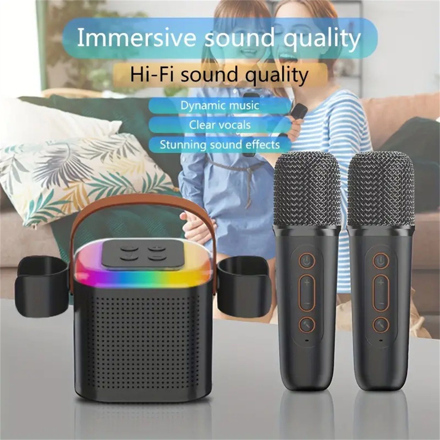 autolock Lautsprecher mit vier verschiedenen RGB-Beleuchtungsmodi Bluetooth-Lautsprecher