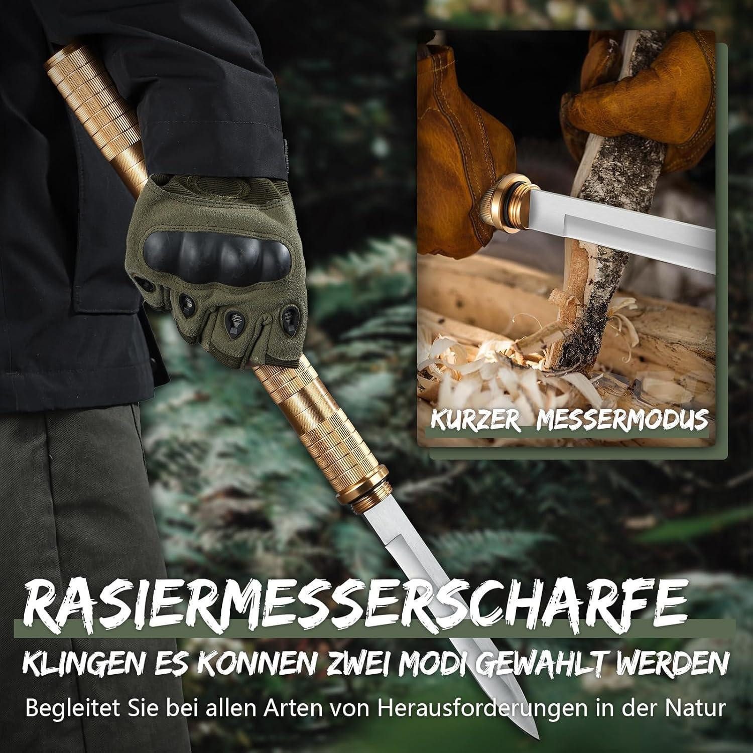 LuxusKollektion Survival Knife Messer Survival feststehend D2 Stahl Jagdmesser Camping Messer
