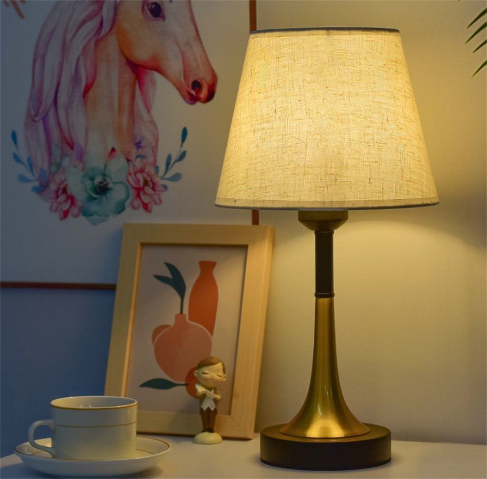 Retro Stoffschirm Dekorative Stil, europäischen Tischlampe Tischlampen, LED im Nachttischlampe