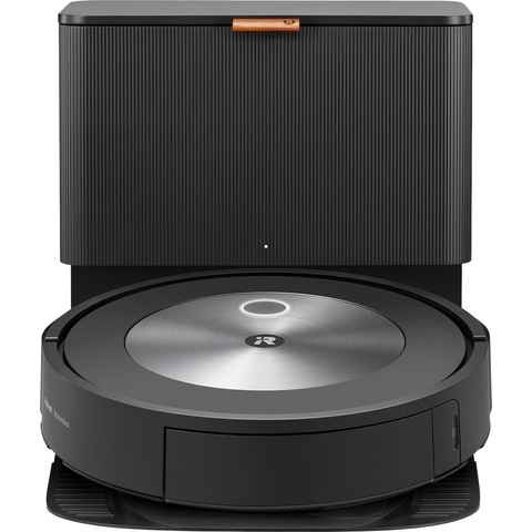 iRobot Saugroboter Roomba® j7+ (j7558), mit Beutel, WLAN-fähig mit autom. Absaugstation, Kartierung und zwei Gummibürsten