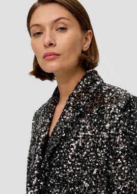 s.Oliver BLACK LABEL Jackenblazer Klassischer Blazer mit Pailletten Pailletten