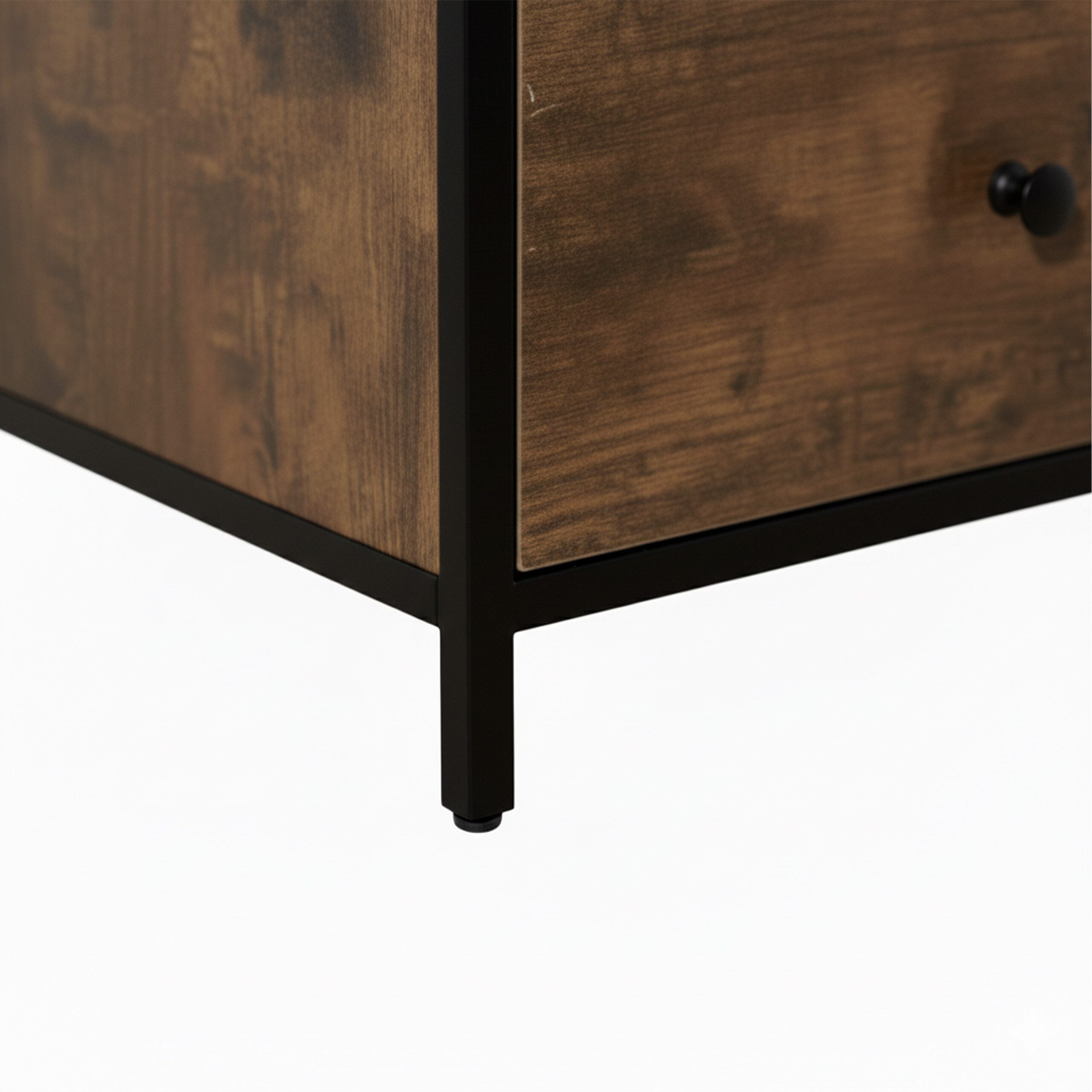 relaxdays Nachttisch mit 3 Schublade, Vintagebraun