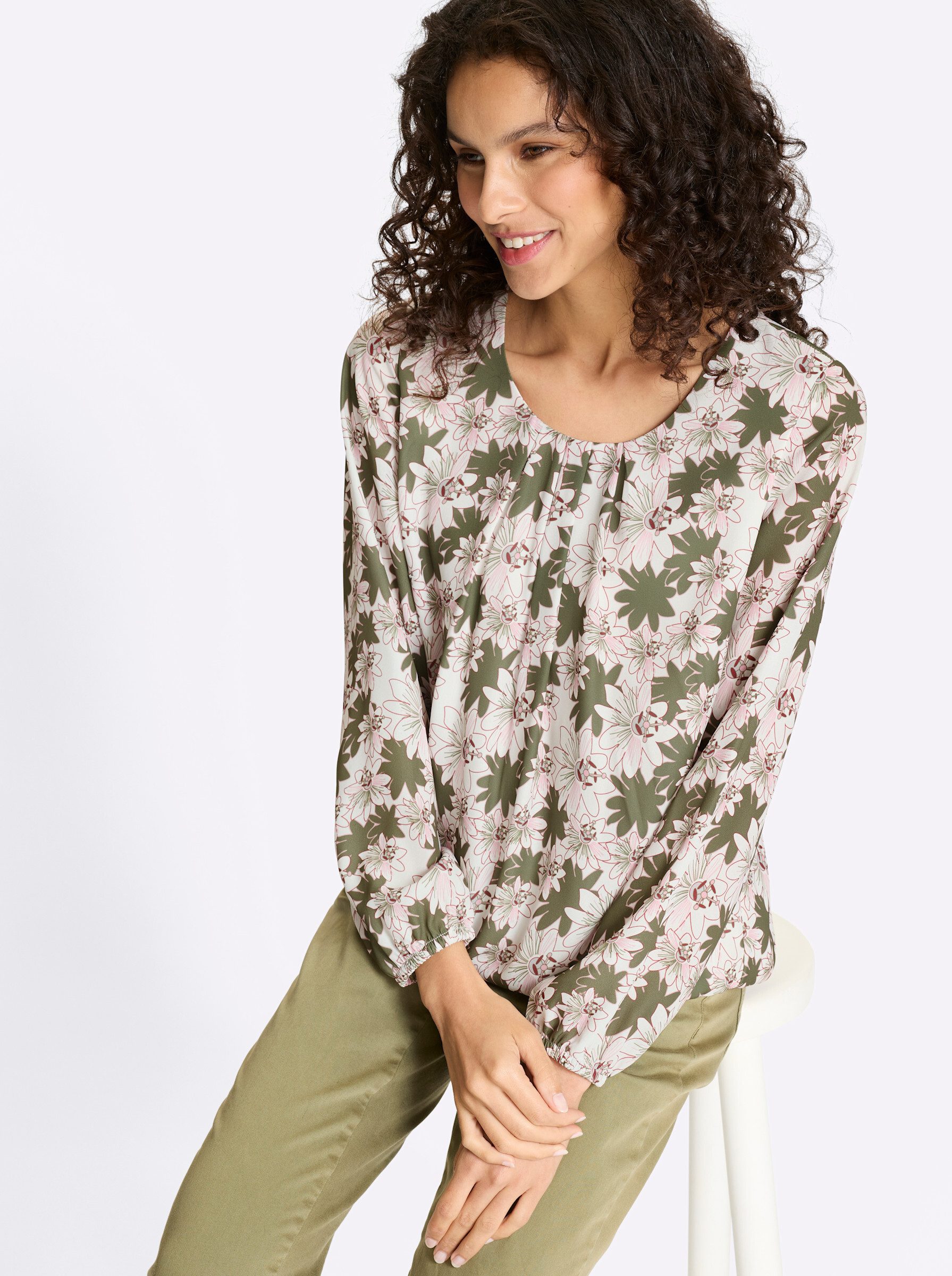 heine Klassische Bluse Druckbluse Langarm