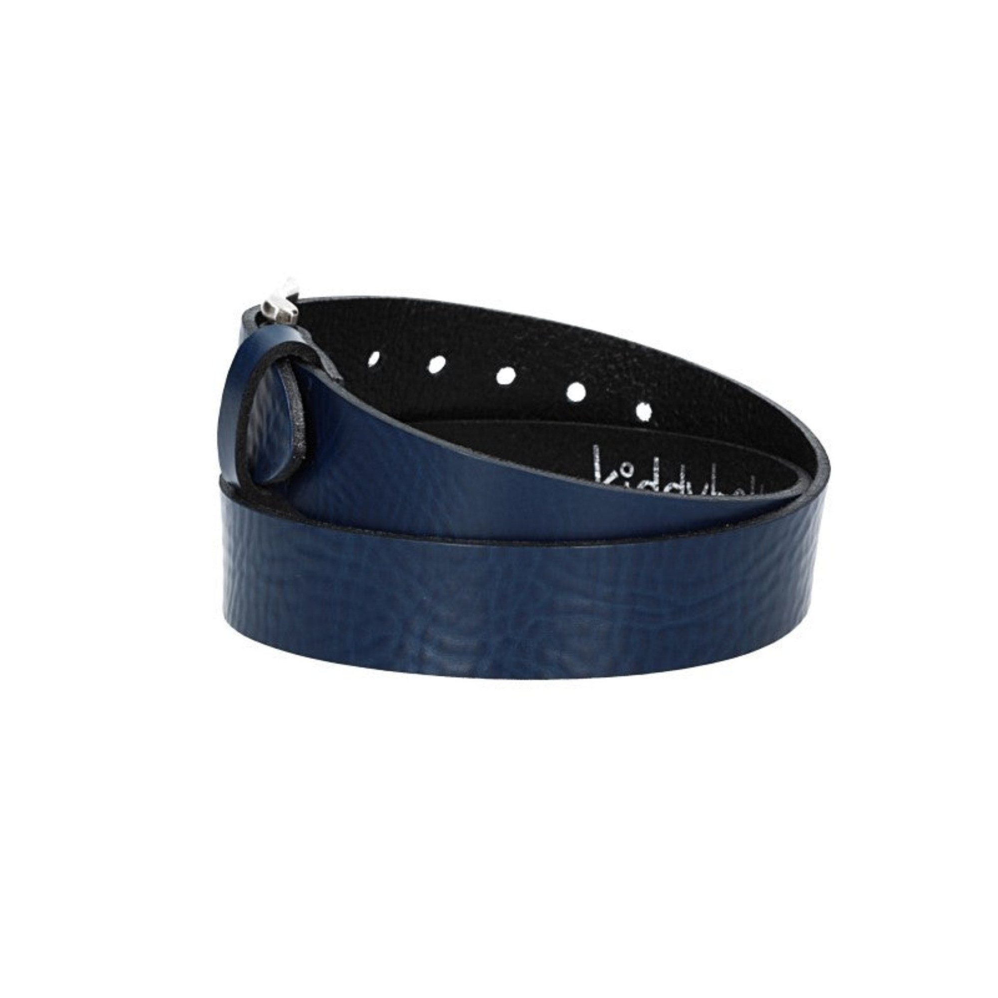 kiddybelts Ledergürtel Kids 25mm in Blau, Marine mit Schließe in Silber (KB10-490, 1-St) sehr weiches Vollrindleder