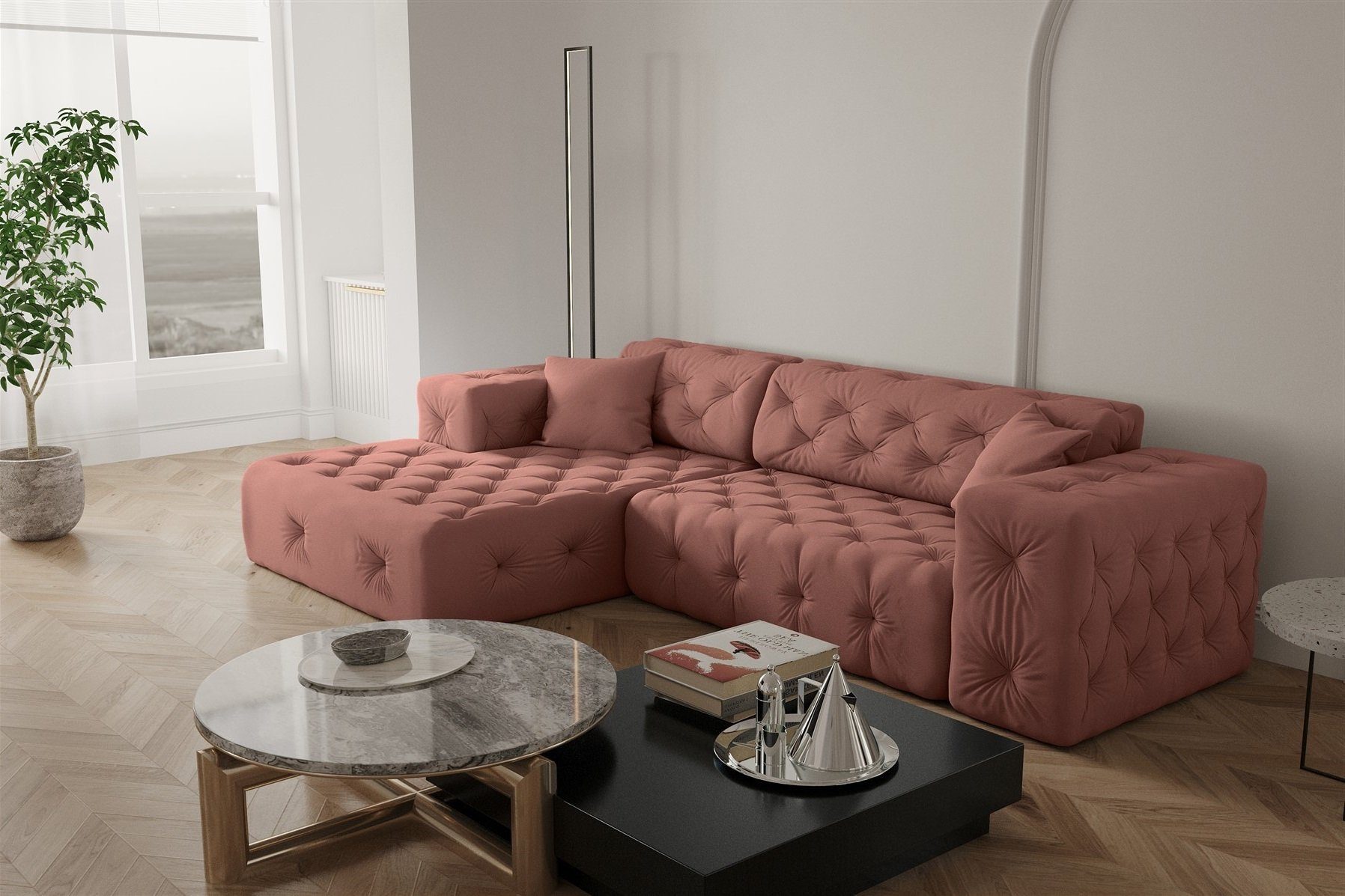 Fun Möbel Ecksofa Ecksofa Designersofa CHANTAL günstig online kaufen