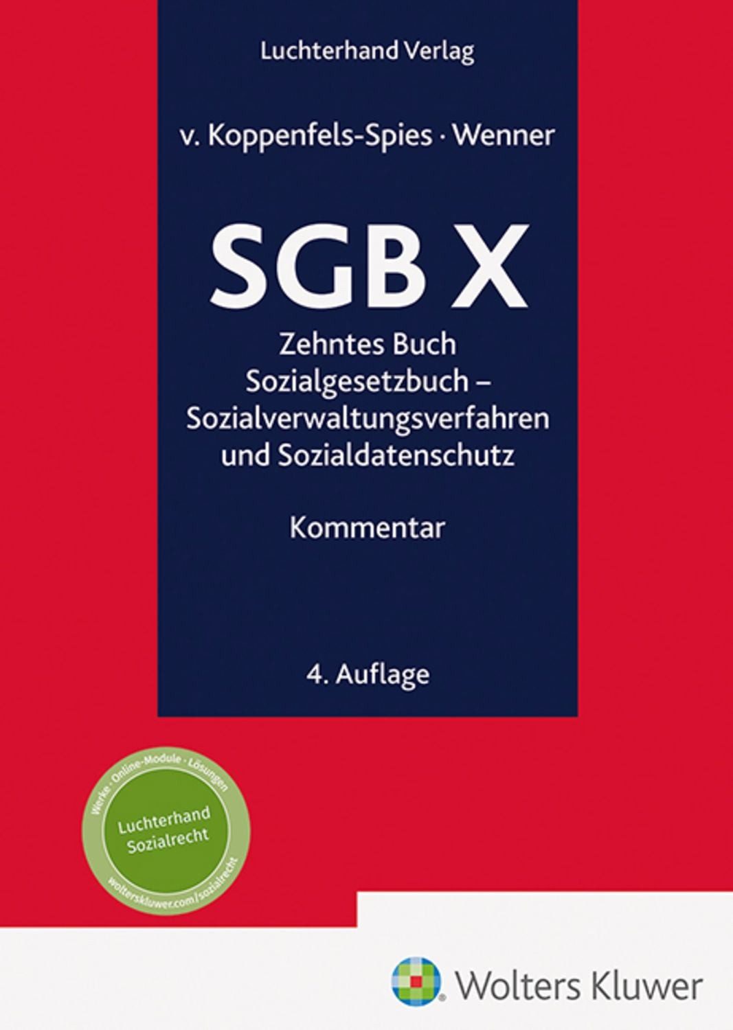 SGB X Kommentar Sozialverwaltungsverfahren und Sozialdatenschutz / diverse