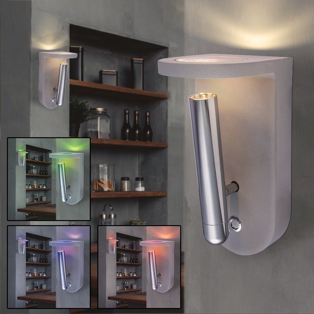 etc-shop LED Wandleuchte, LED-Leuchtmittel fest verbaut, Warmweiß, Wandleuchte Innen modern Wohnzimmer Wandlampe mit