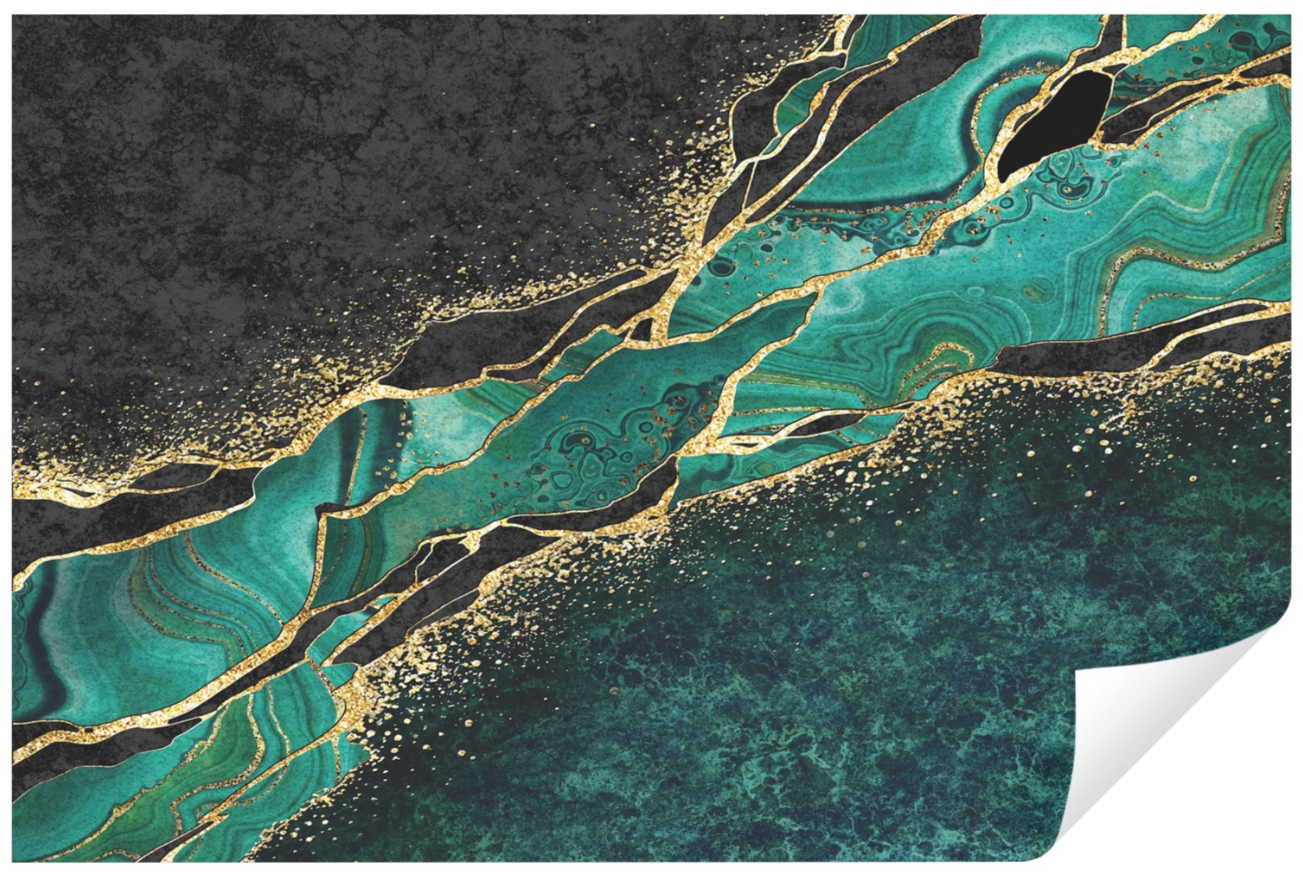 Wallarena Fototapete Marmor Grün Steinoptik Stein Abstrakt Moderne Wohnzimm günstig online kaufen