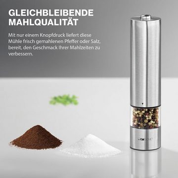 CLATRONIC Salz-/Pfeffermühle PSM 3004 N, elektrische Salz-/Pfeffermühle mit Keramikmahlwerk