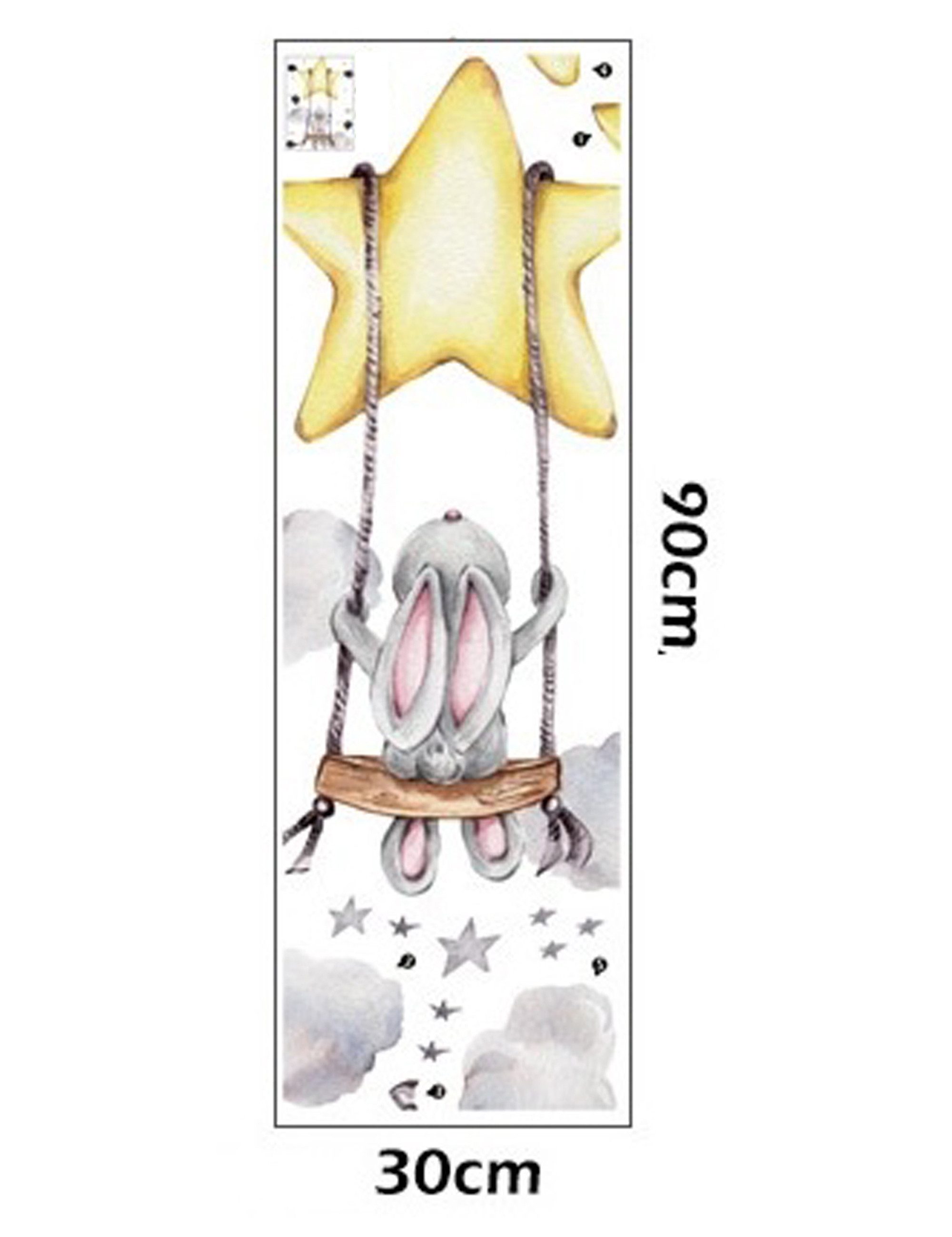 Sipo Wandbild Wandaufkleber Hase, Sterne, Hase günstig online kaufen