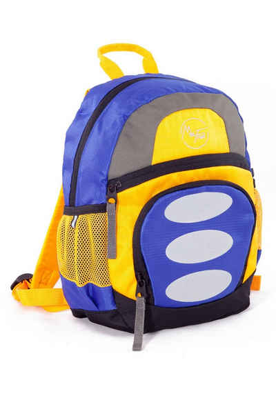 Maxfred Freizeitrucksack Kinderrucksack Mini Kids 12L, sehr leicht, Reflektoren, Namens- und Adressetikett, Tragegriff