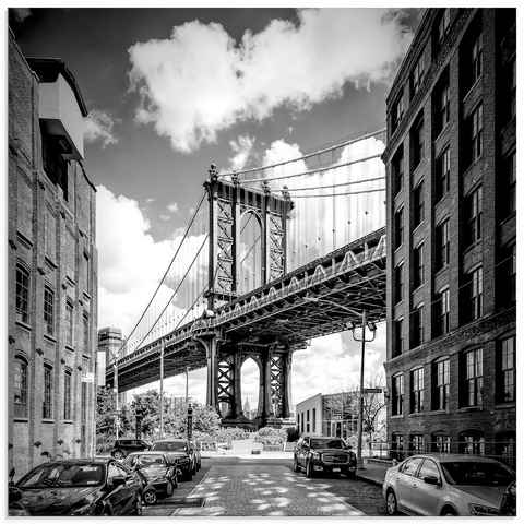 Artland Glasbild New York City Manhattan Bridge I, Amerika (1 St), in verschiedenen Größen