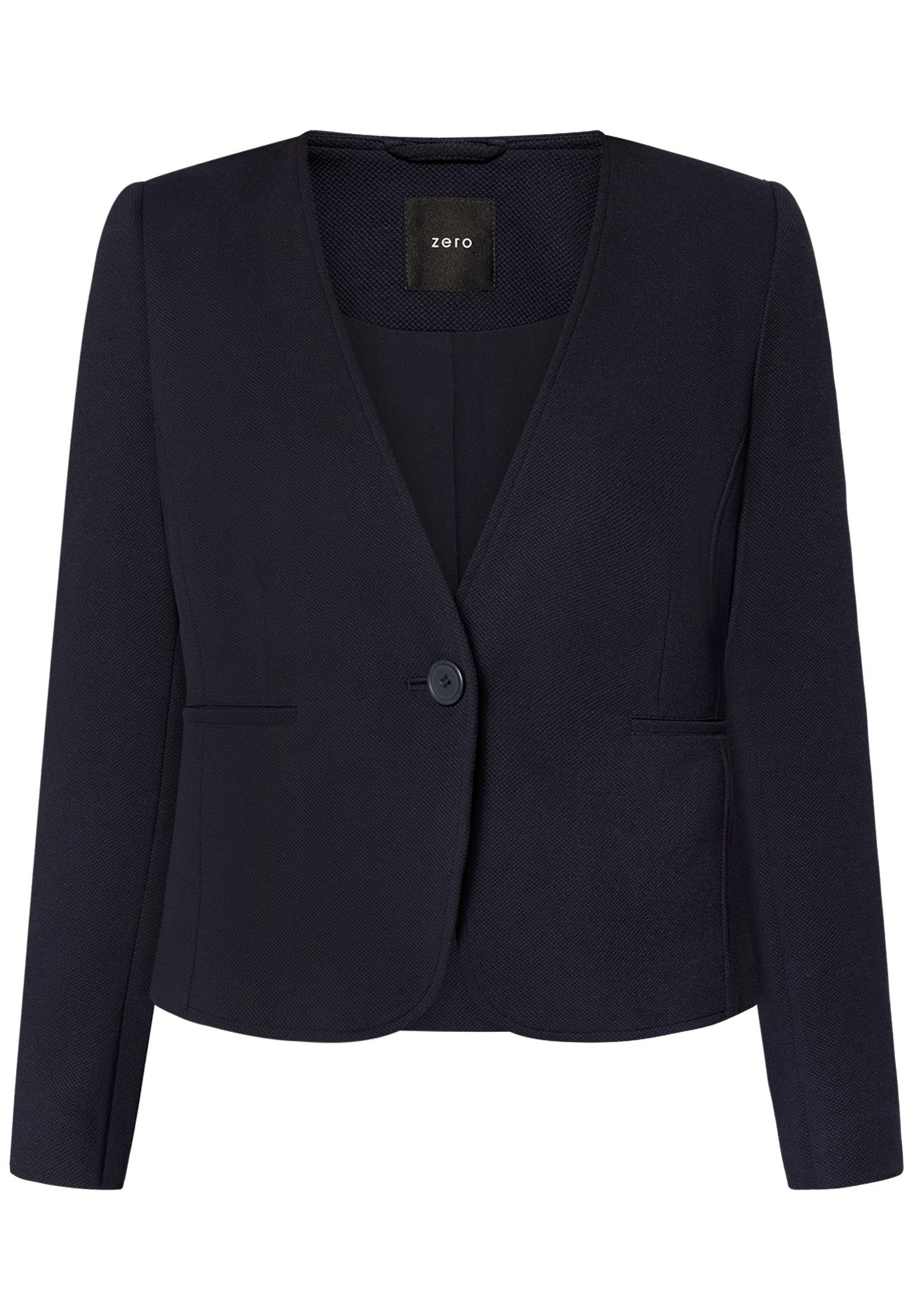 Zero Jackenblazer Damen mit Paspeltaschen Plain/ohne Details