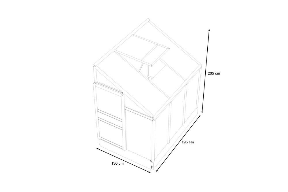 OUTFLEXX Gewächshaus silberfarben | Rab...