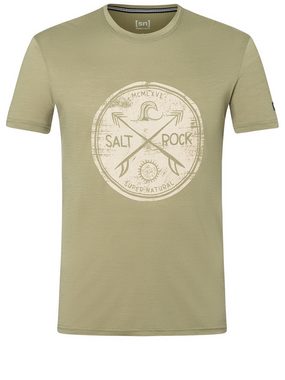 SUPER.NATURAL T-Shirt für Herren, Merino SALT & ROCK stylisch, atmungsaktiv