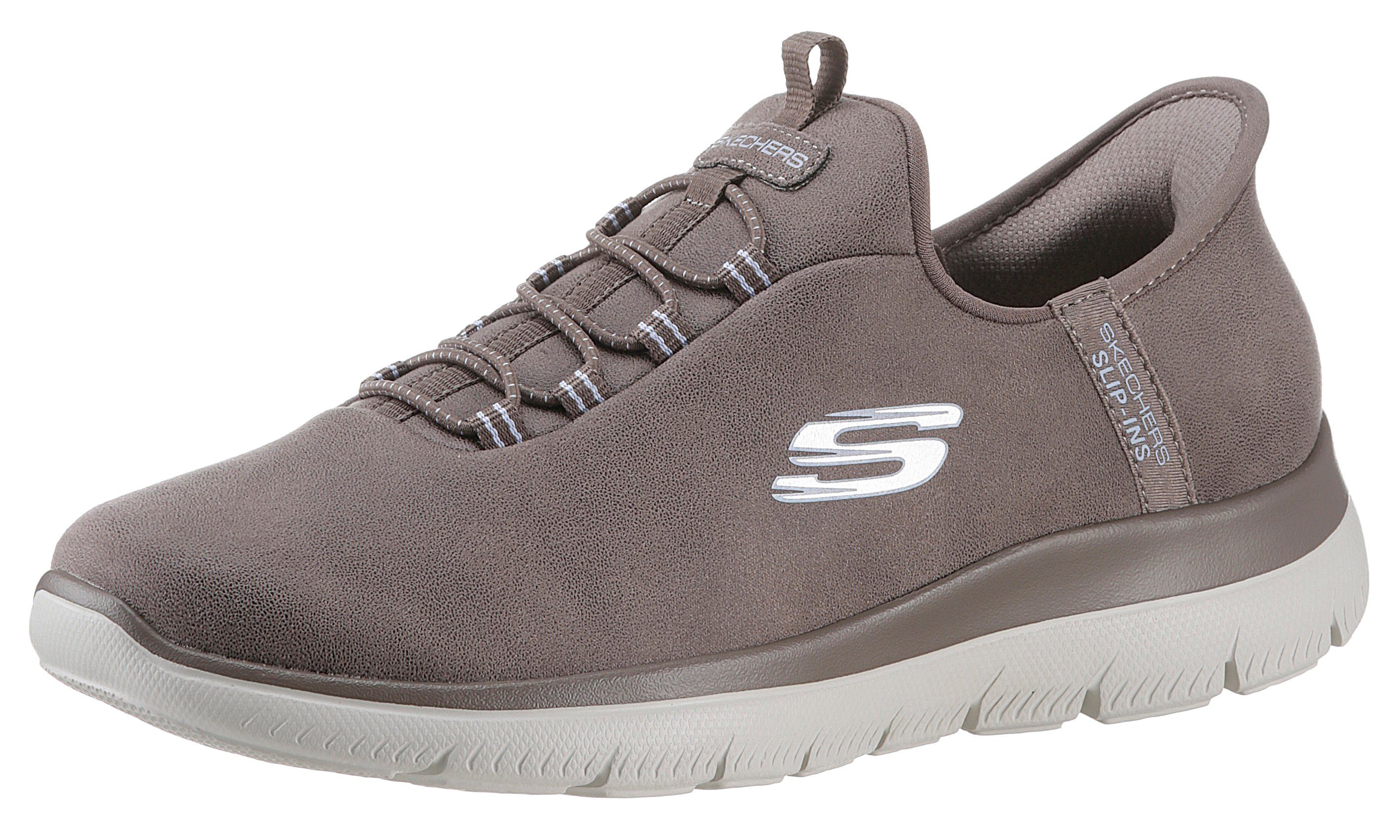 Skechers SUMMITS Slip-On Sneaker Slipper, Freizeitschuh, Halbschuh in veganer Verarbeitung