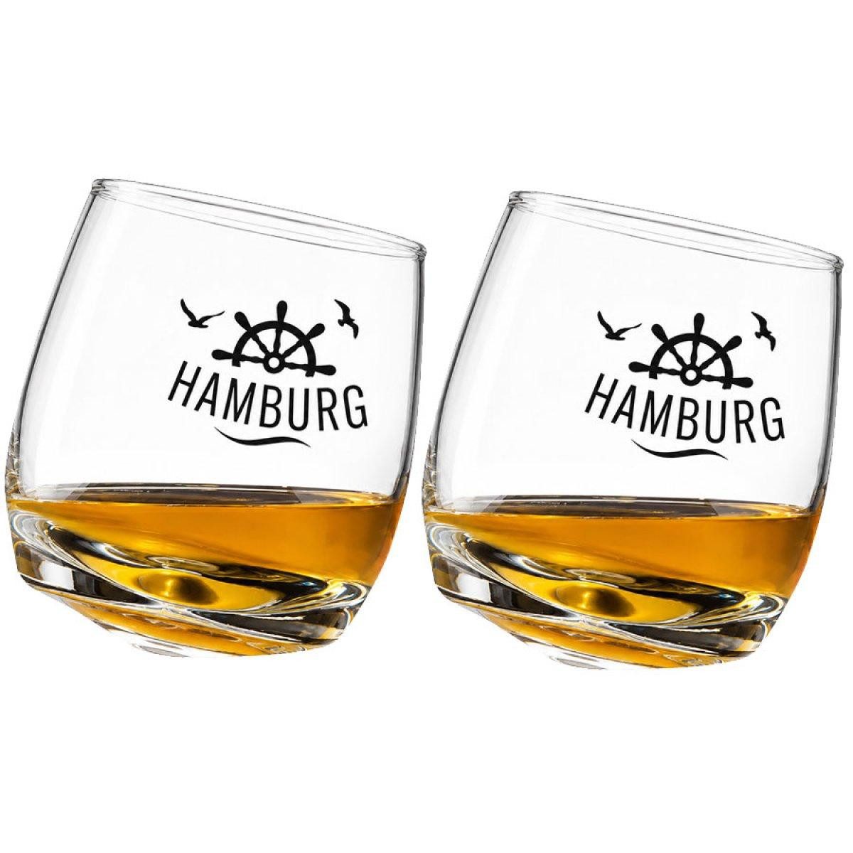 GILDE Schnapsglas Wackelglas Spirituosenglas Hamburg (2er-Set)