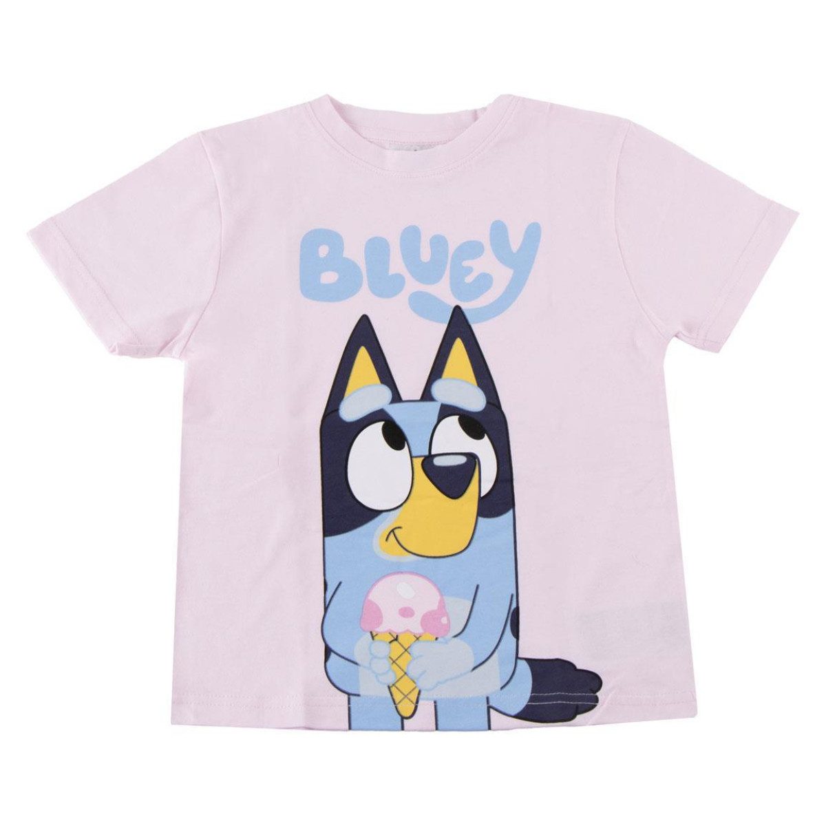 Bluey Print-Shirt Kinder Shirt Baumwolle Kurzarm Oberteil Alltag Schule (Packung)