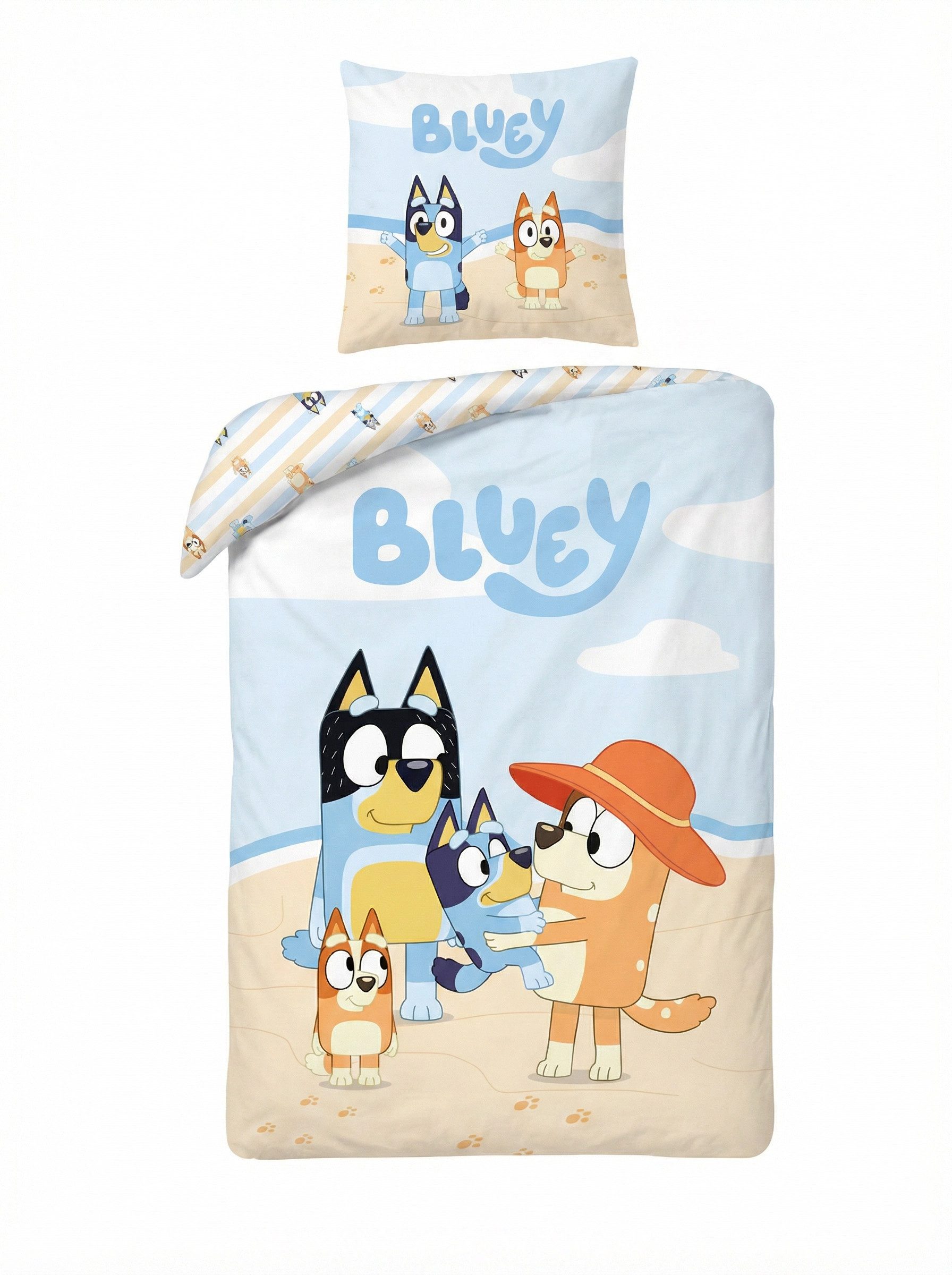 Bluey Bettwäsche Bluey und Bingo Kinder Mikrofaser Bettwäsche 2tlg. Set, 2 teilig, Deckenbezug 135/140x200 cm Kissenbezug 60x70 cm
