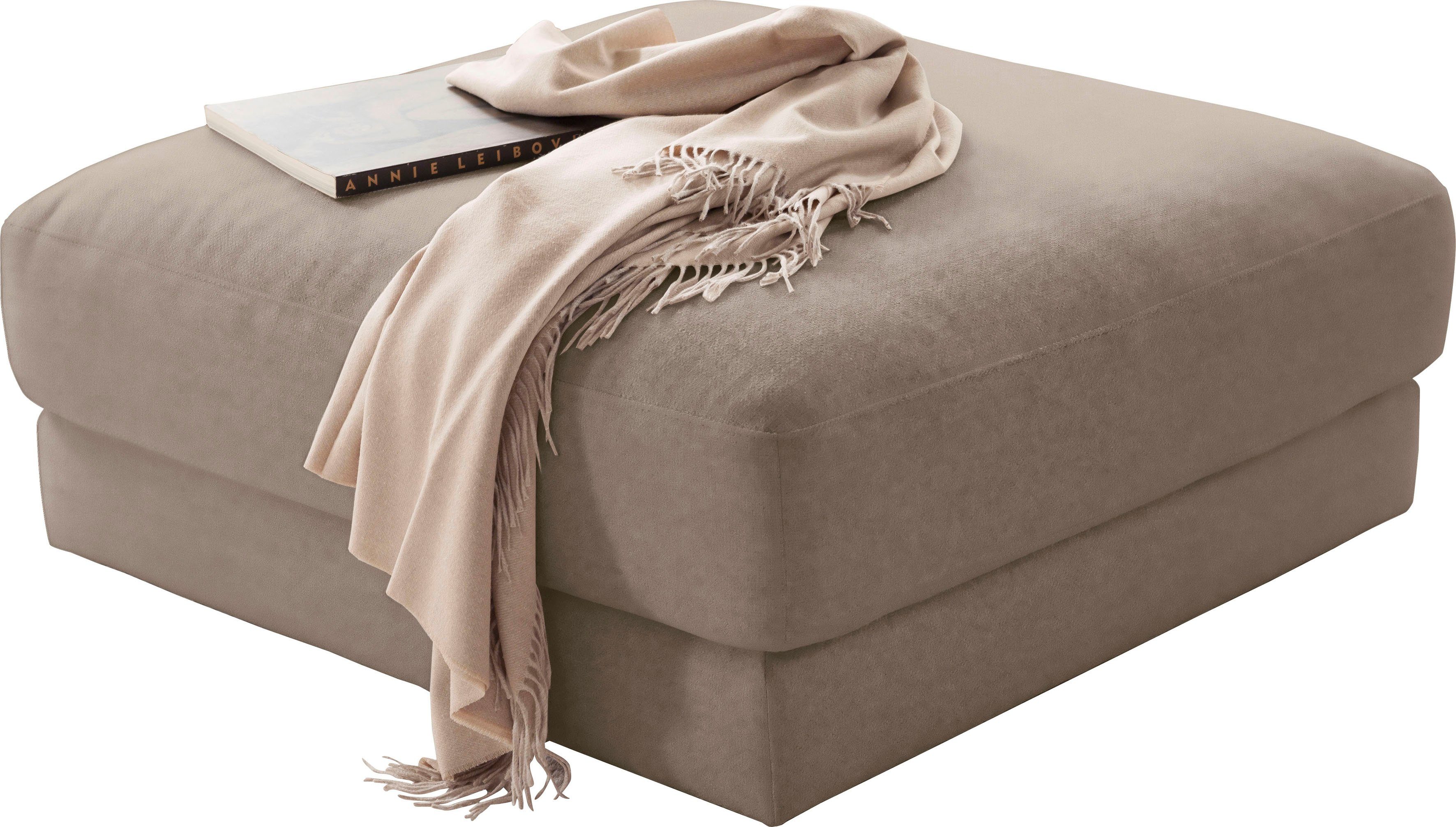 3C Candy Polsterhocker Enisa II, passend zur Serie "Enisa II", wahlweise mit Flecken-Schutz-Bezug