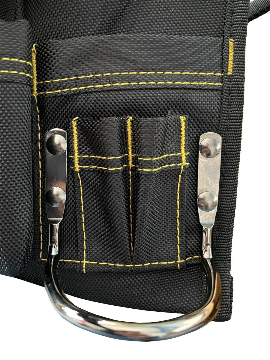 CAT CATERPILLA Werkzeugtasche Werkzeuggürtel Professional 1680D Polyester schwarz/gelb, wasserabweisend, strapazierfähig und langlebig – Bild 4 von 5