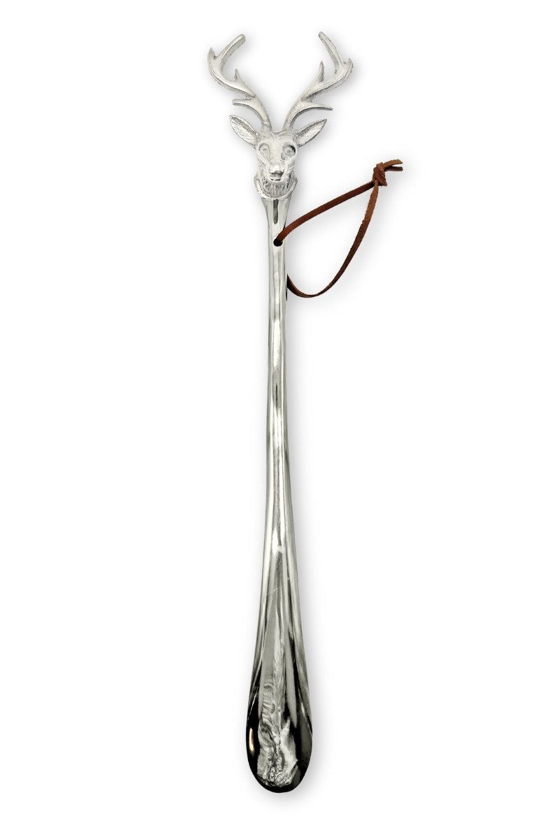 Mars & More Schuhlöffel - HIRSCHKOPF - silber Haferlschuh