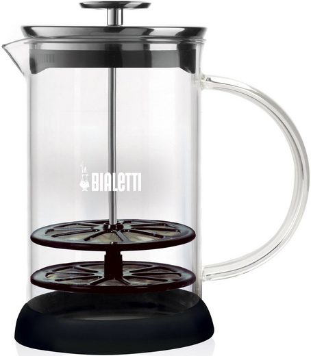 BIALETTI Milchaufschäumer Cappuccinatore Glas, Glas, Fassungsvermögen: ca. 500 ml