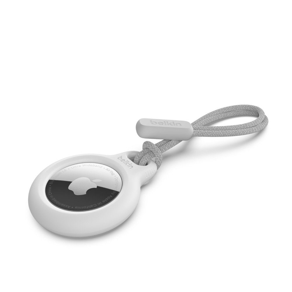 Belkin Schlüsselanhänger Secure Holder mit Schlaufe weiß AirTag für Apple