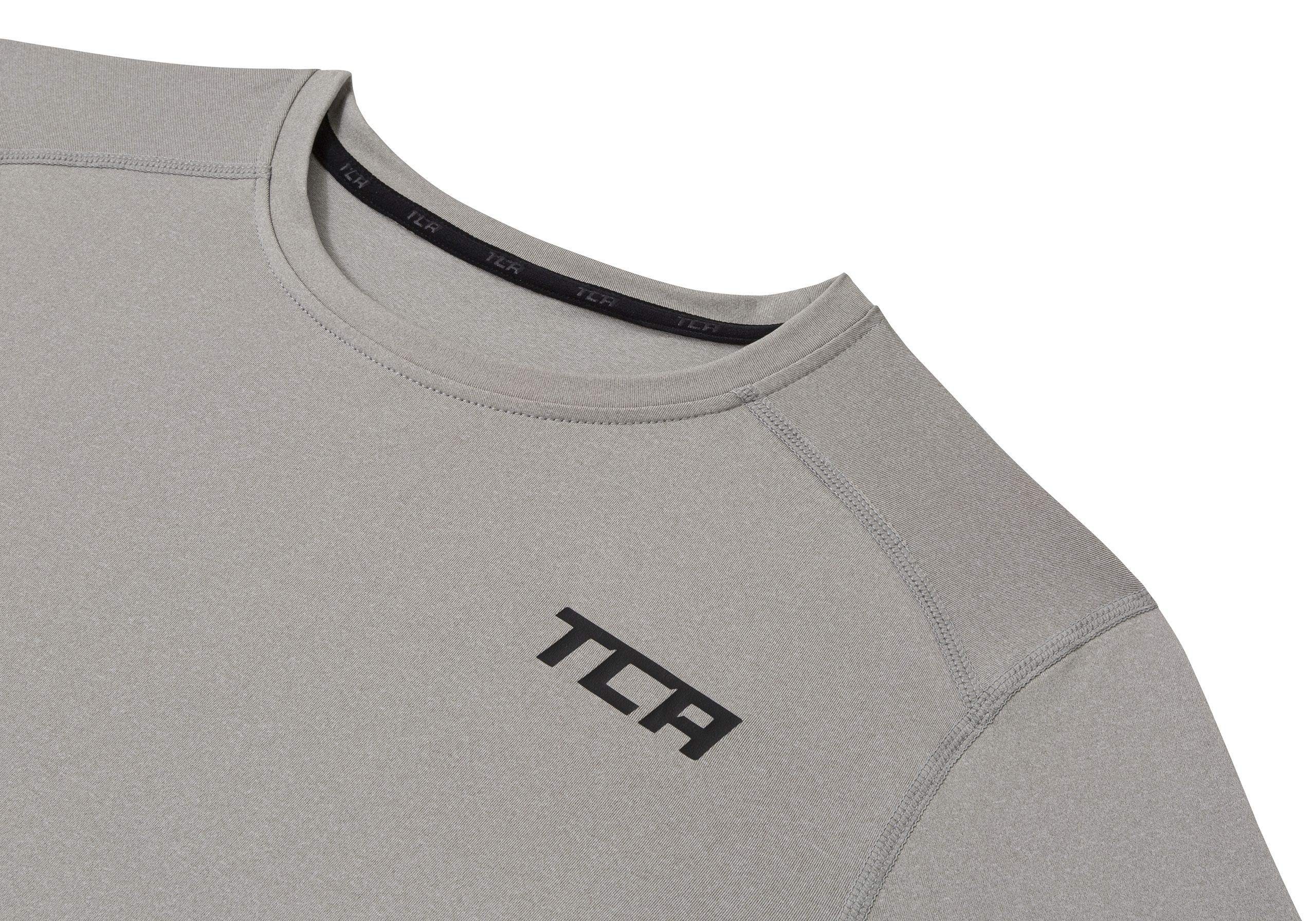 TCA Langarmshirt Grau XL Herren Langarm Kompressionsshirt Thermo TCA
