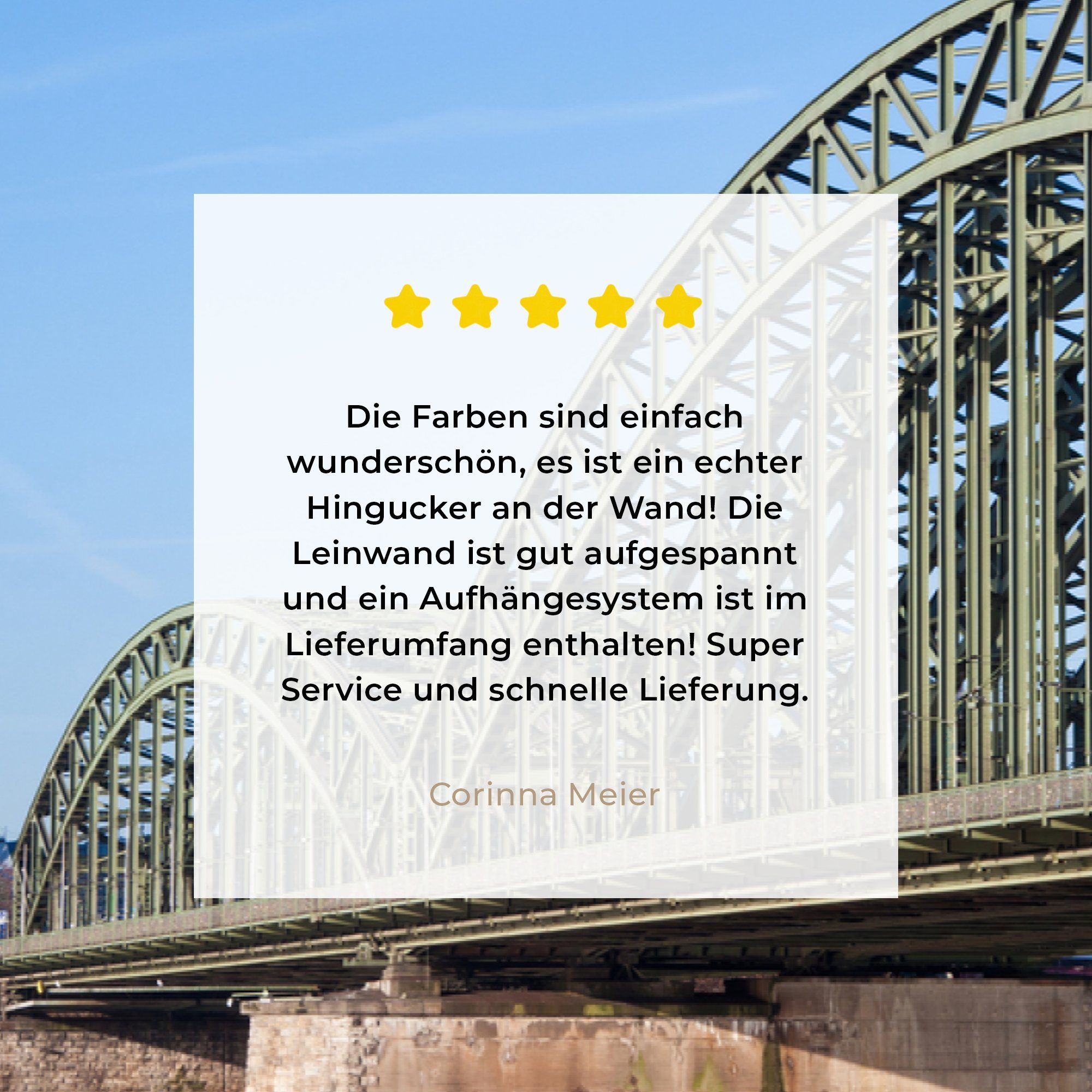 - Aufhängefertig, Leinwandbild (1 Wandbild - St), Wanddeko, Eisenbahn Leinwandbilder, cm Brücke Köln, OneMillionCanvasses® 30x20