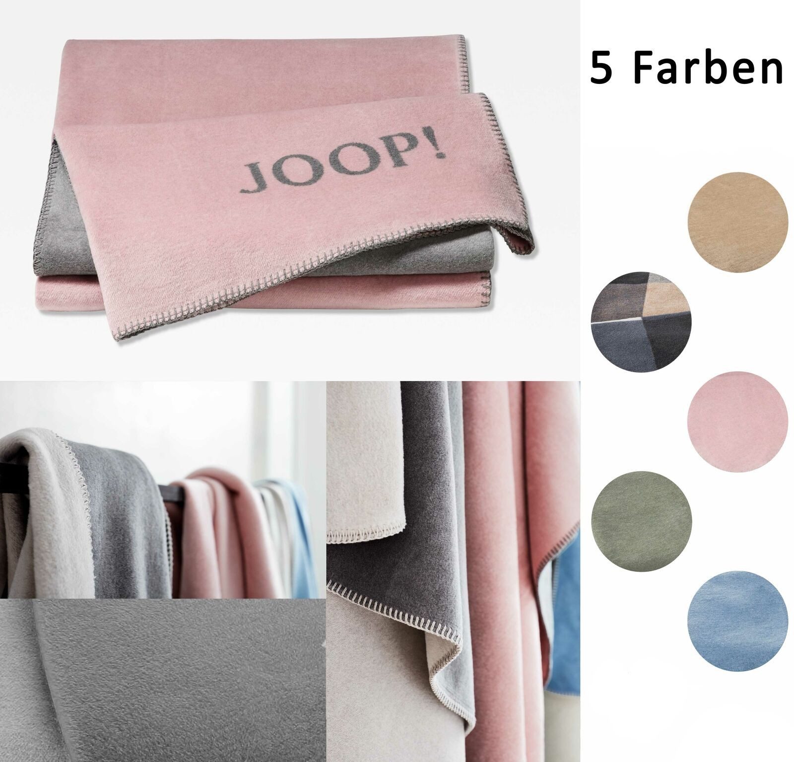 Kinderdecke Joop Wohndecke beige 150 x 200 cm zweiseitig Kuscheldecke, JOOP günstig online kaufen