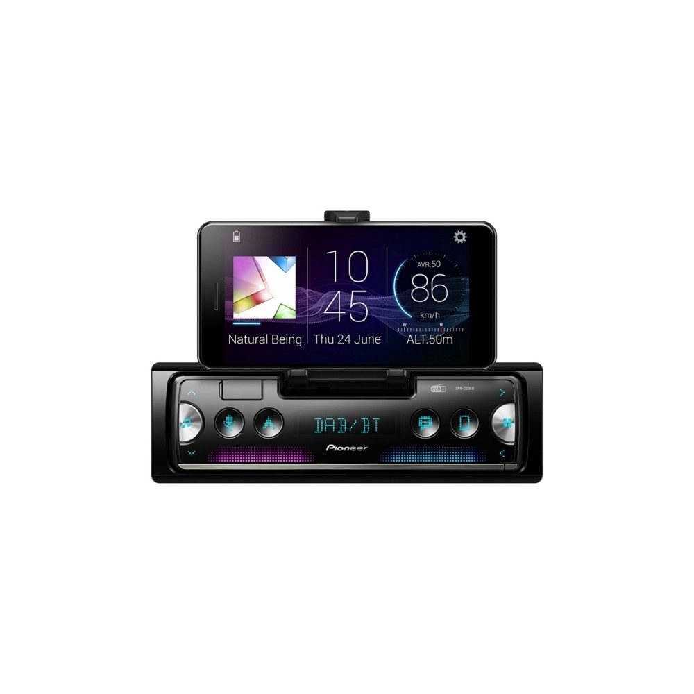 Pioneer Pioneer SPH-20DAB Smartphone-Autoradio für Ihr Auto. SAT-Receiver (DAB+, DAB+ Radioempfang, Smartphone-kompatibel)
