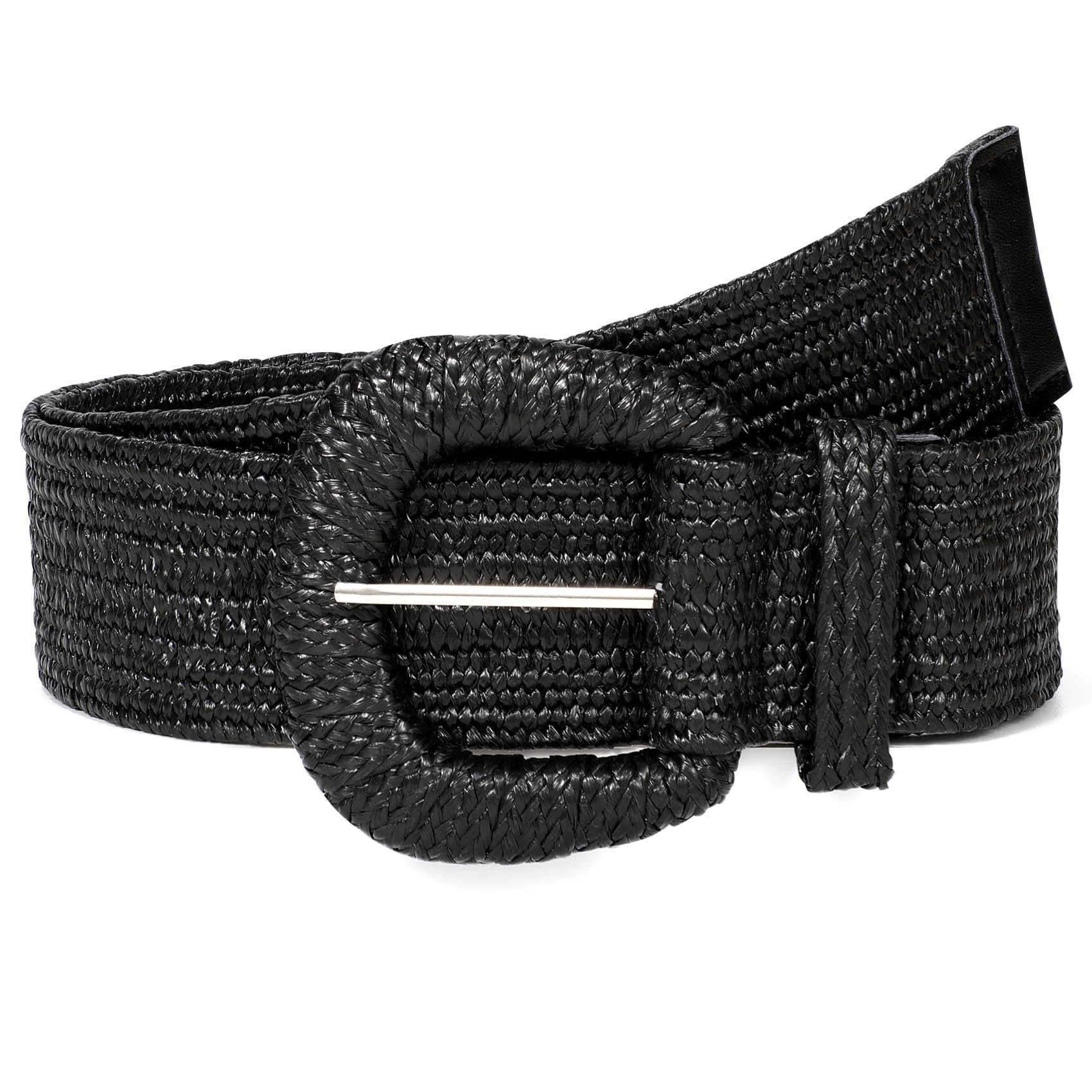 Zaewry Flechtgürtel Gürtel für Damen und Herren breiter Taillengürtel Gürtel Elastische gewebter Boho-Gürtel mit Verstellbarer für Kleider