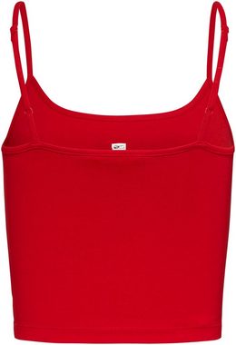 Tommy Jeans Spaghettitop Crop Essential Strap Tank Top, kurz mit verstellbaren Spaghettiträgern Marken Logo