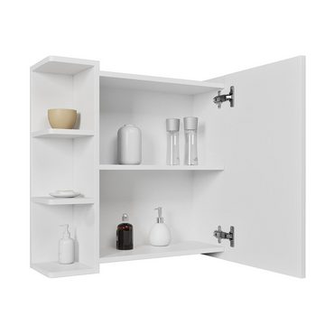 Vicco Badezimmerspiegelschrank Badspiegel Spiegelschrank 62 x 64 cm FYNN weiß