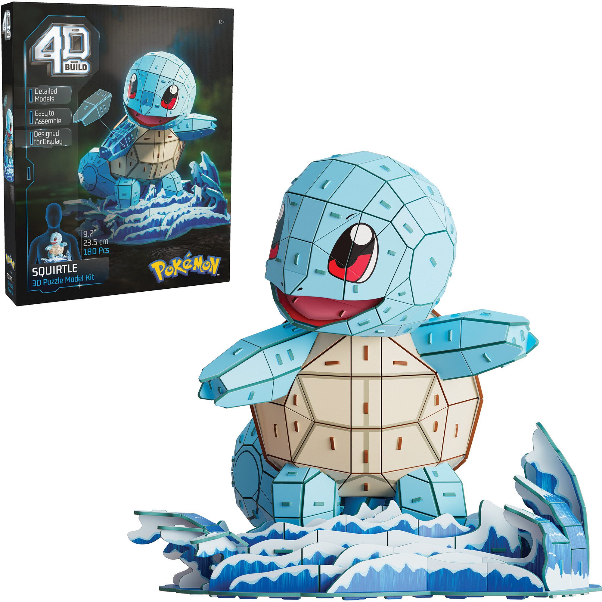Spinmaster Puzzle Spin Master 4D Build - Pokémon Schiggy, Modellbau, 180 Puzzleteile