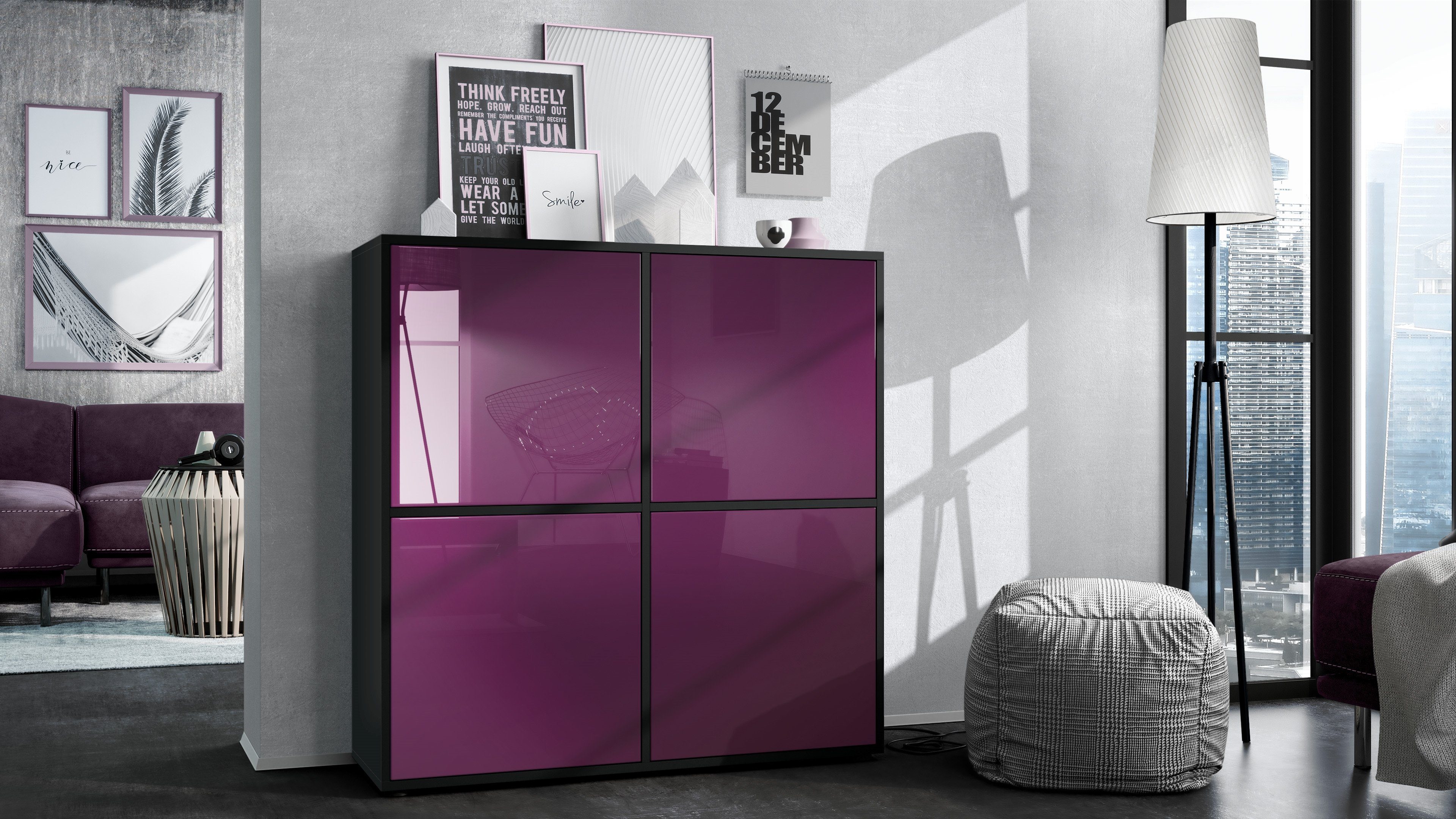 Vladon Highboard Cuba V2 (Schrank, 104 günstig online kaufen