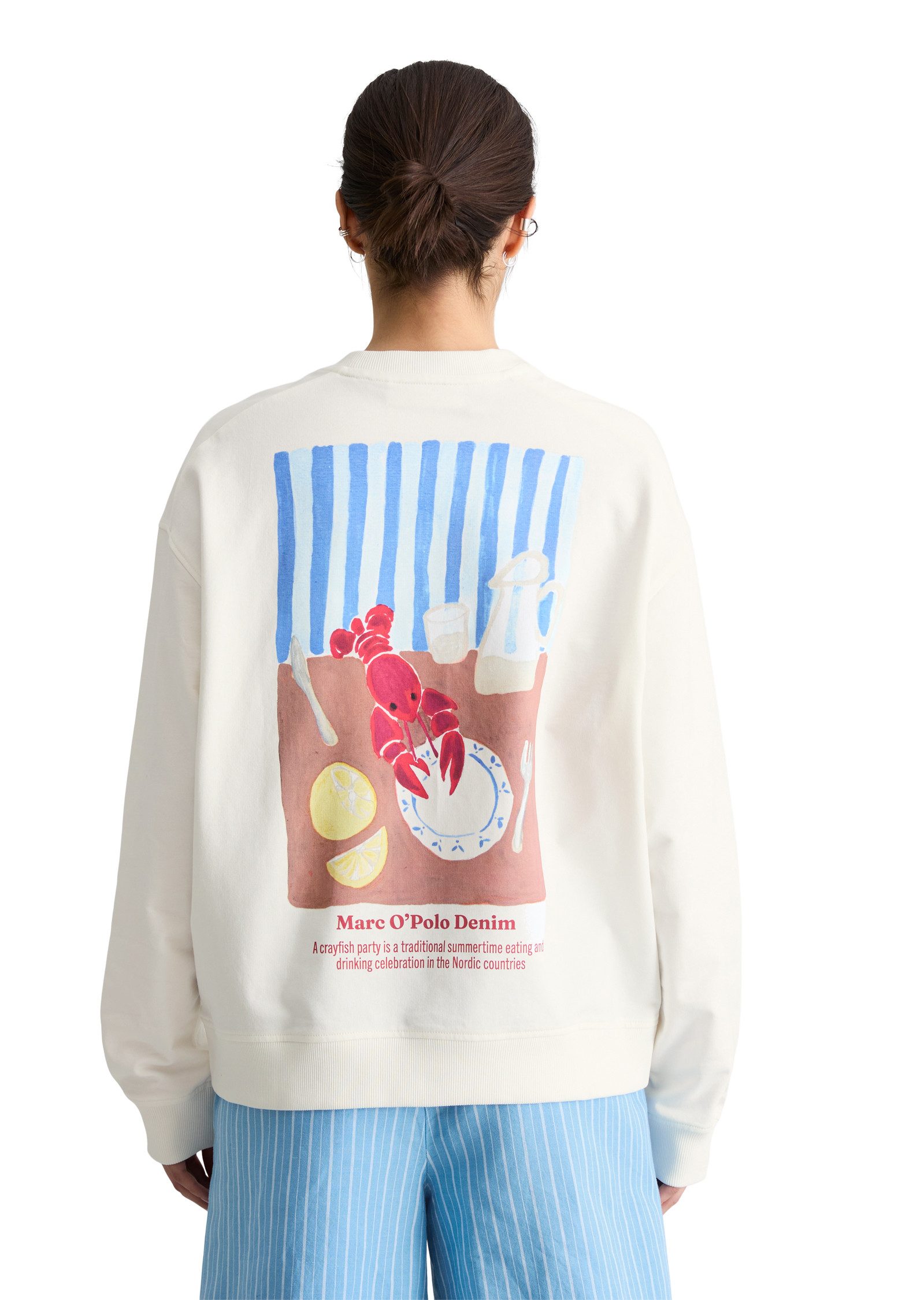Marc O'Polo DENIM Sweatshirt oversized mit markantem Rückenprint