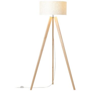 Lightbox Stehlampe, ohne Leuchtmittel, Stehlampe, 158 cm Höhe, Ø 50 cm, E27, max. 40 W, Holz/Textil