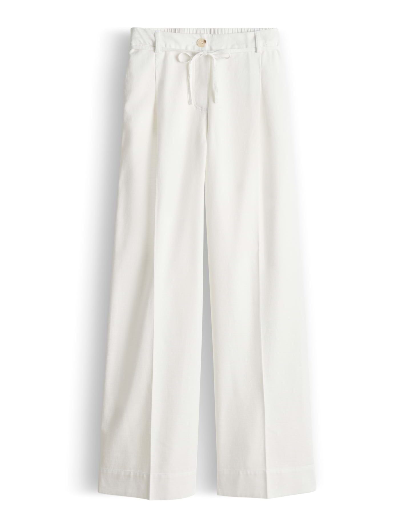 OPUS Bundfaltenhose Meeri coastal aus nachhaltigem Cotton Leinen Mix Nahttaschen vorne, natürlicher Griff