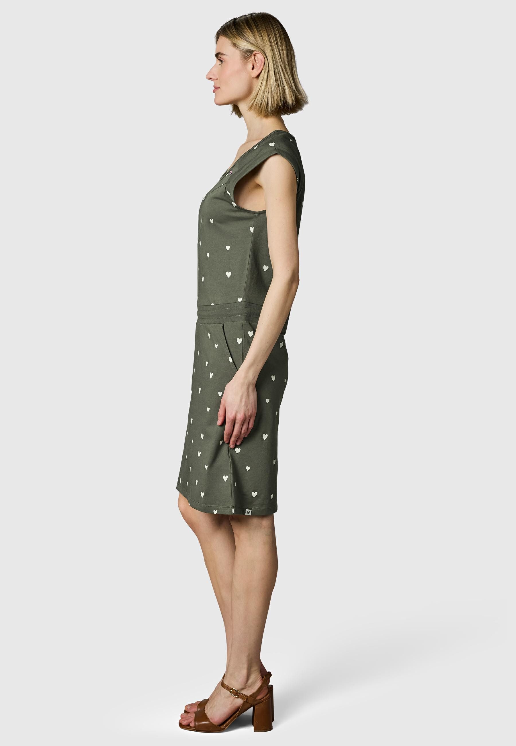 Ragwear Sommerkleid Penelope Hearts YOUMODO leichtes Baumwoll Kleid mit verspieltem Print