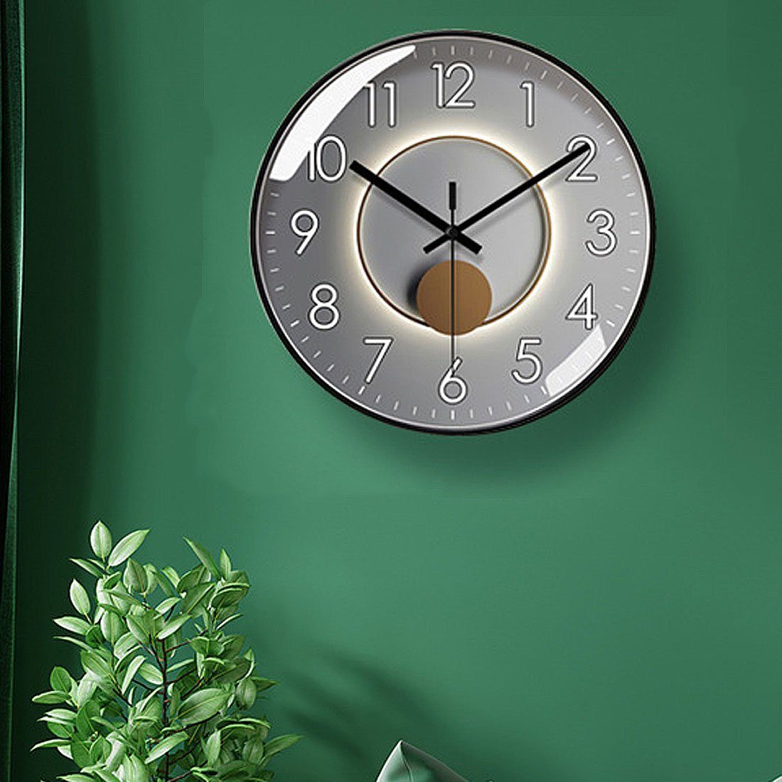 DÖRÖY moderne stille Wanduhr, Uhr kreative Heimdekoration Wanduhr 35cm Wanduhr,
