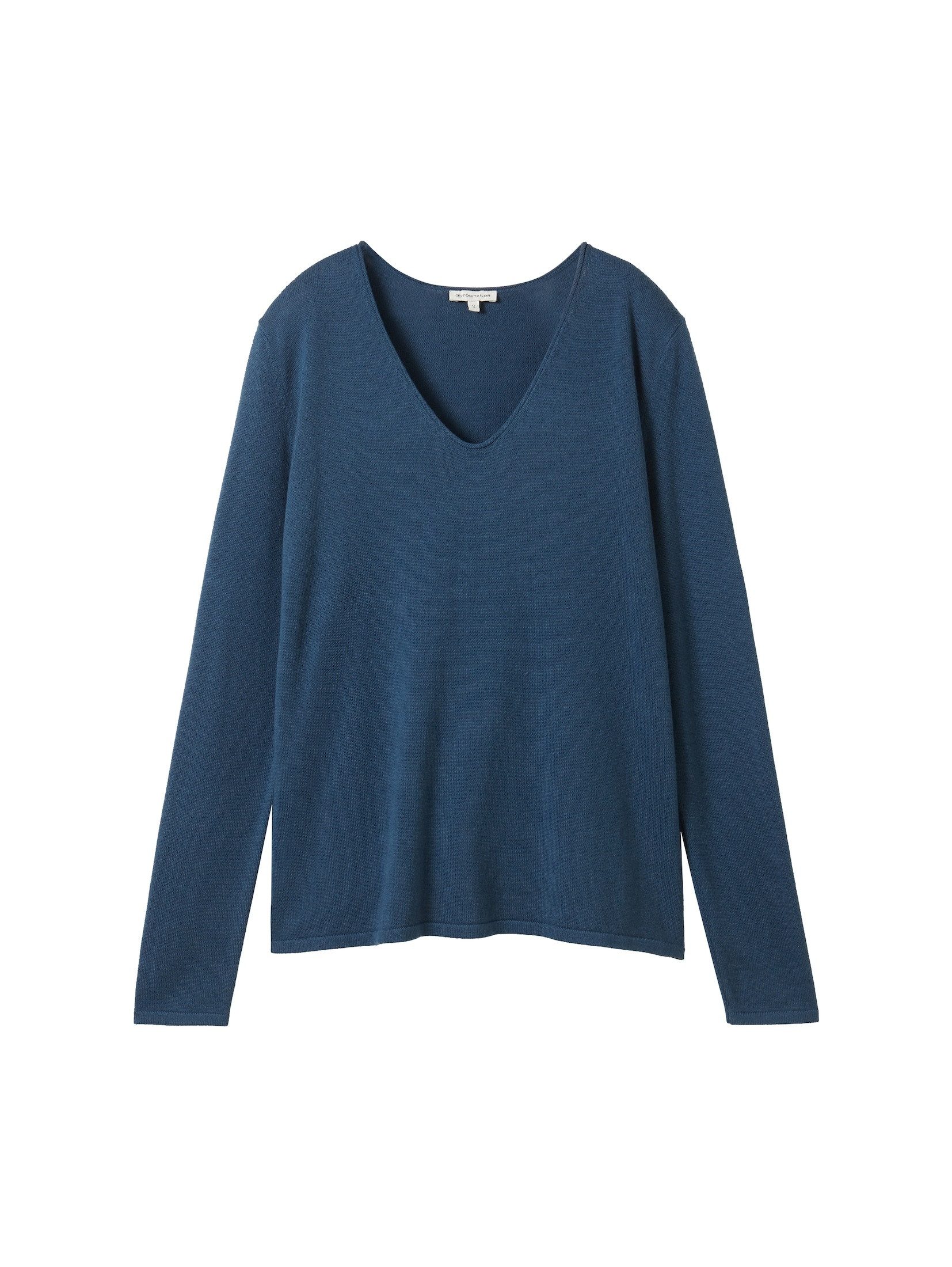 TOM TAILOR Strickpullover Strickpullover mit V-Ausschnitt günstig online kaufen