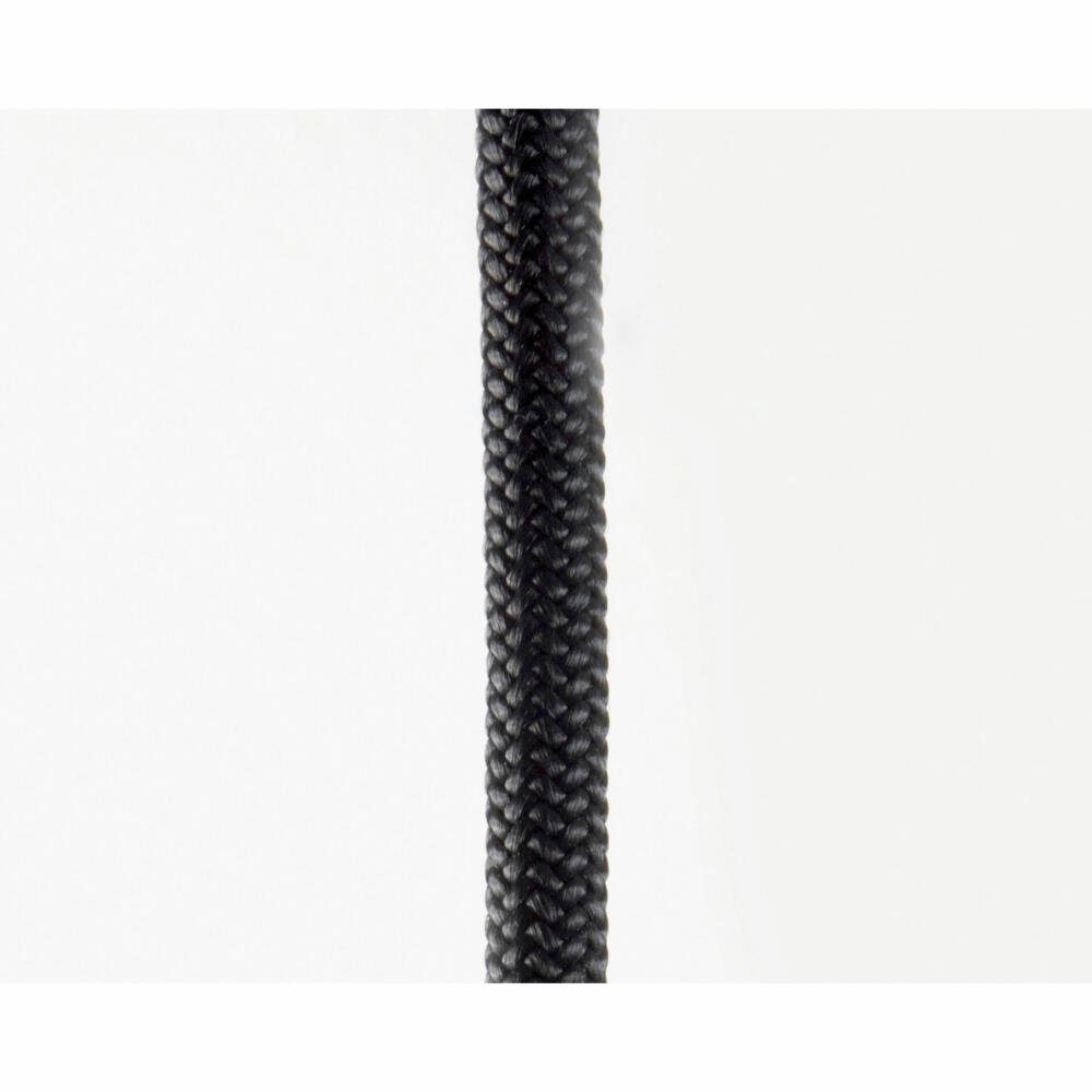 Depot4Design Garderobenhaken Wardrope Seil Schwarz, 4 Haken Matt verchromt, hängende Seilgarderobe