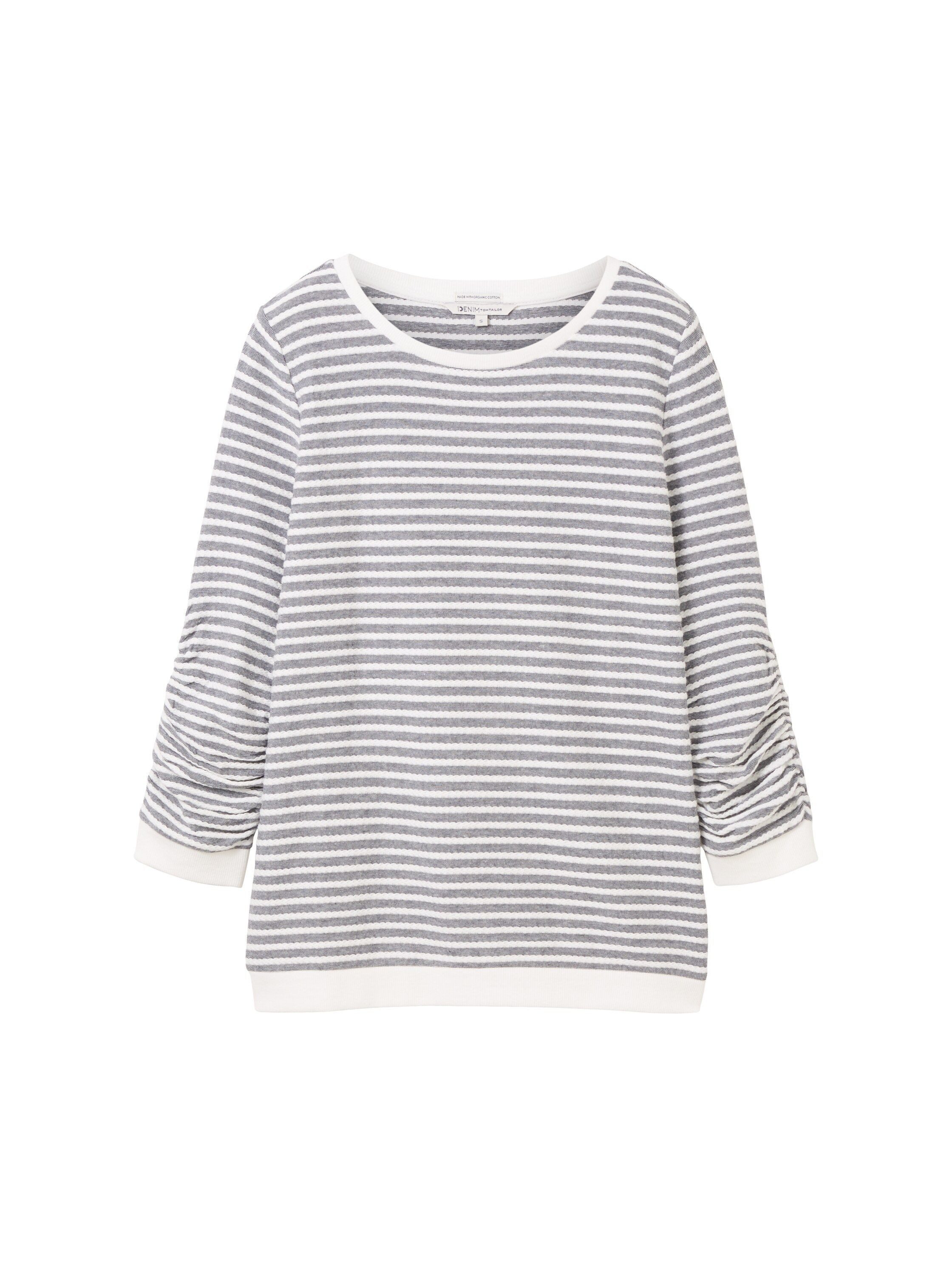 TOM TAILOR Denim Sweatshirt mit strukturierten günstig online kaufen